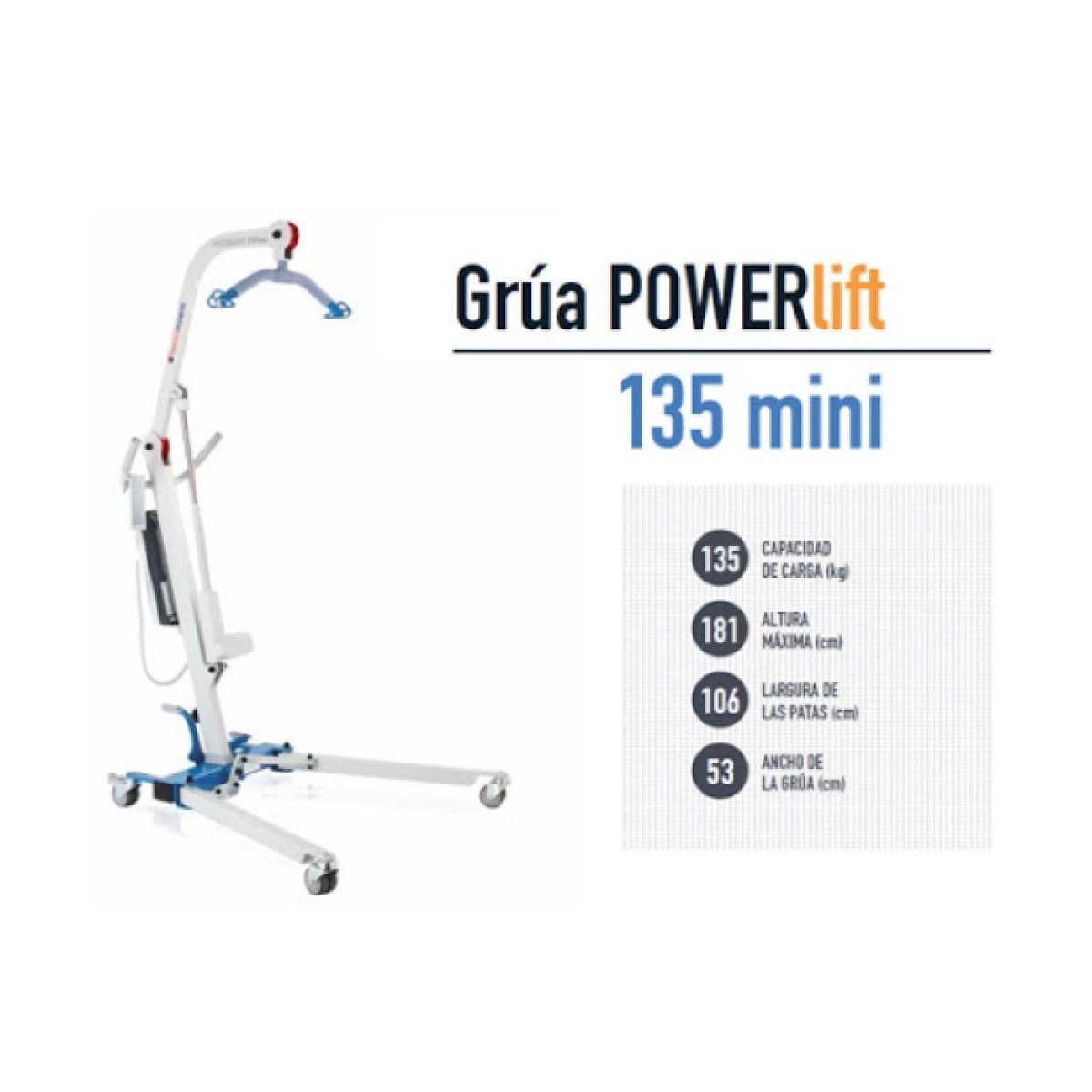 GRUA POWERLIFT 135 KG MINI+ARNES TALLA M