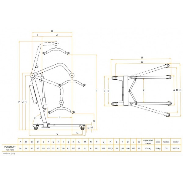 GRUA POWERLIFT 135 KG MINI+ARNES TALLA M 2