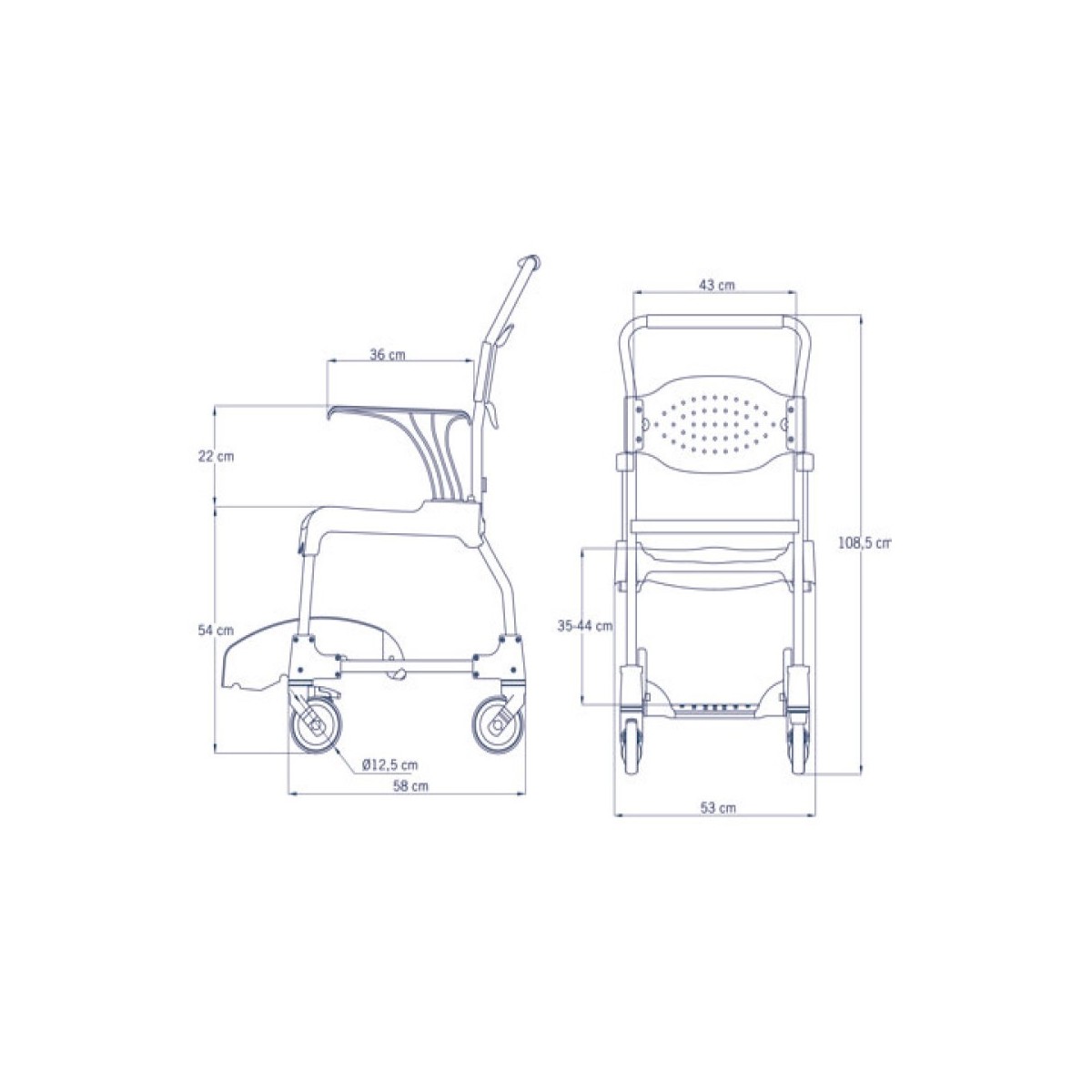 SILLA DE BAÑO MOEM 150 KG