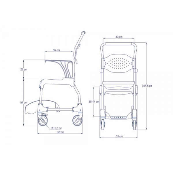 SILLA DE BAÑO MOEM 150 KG