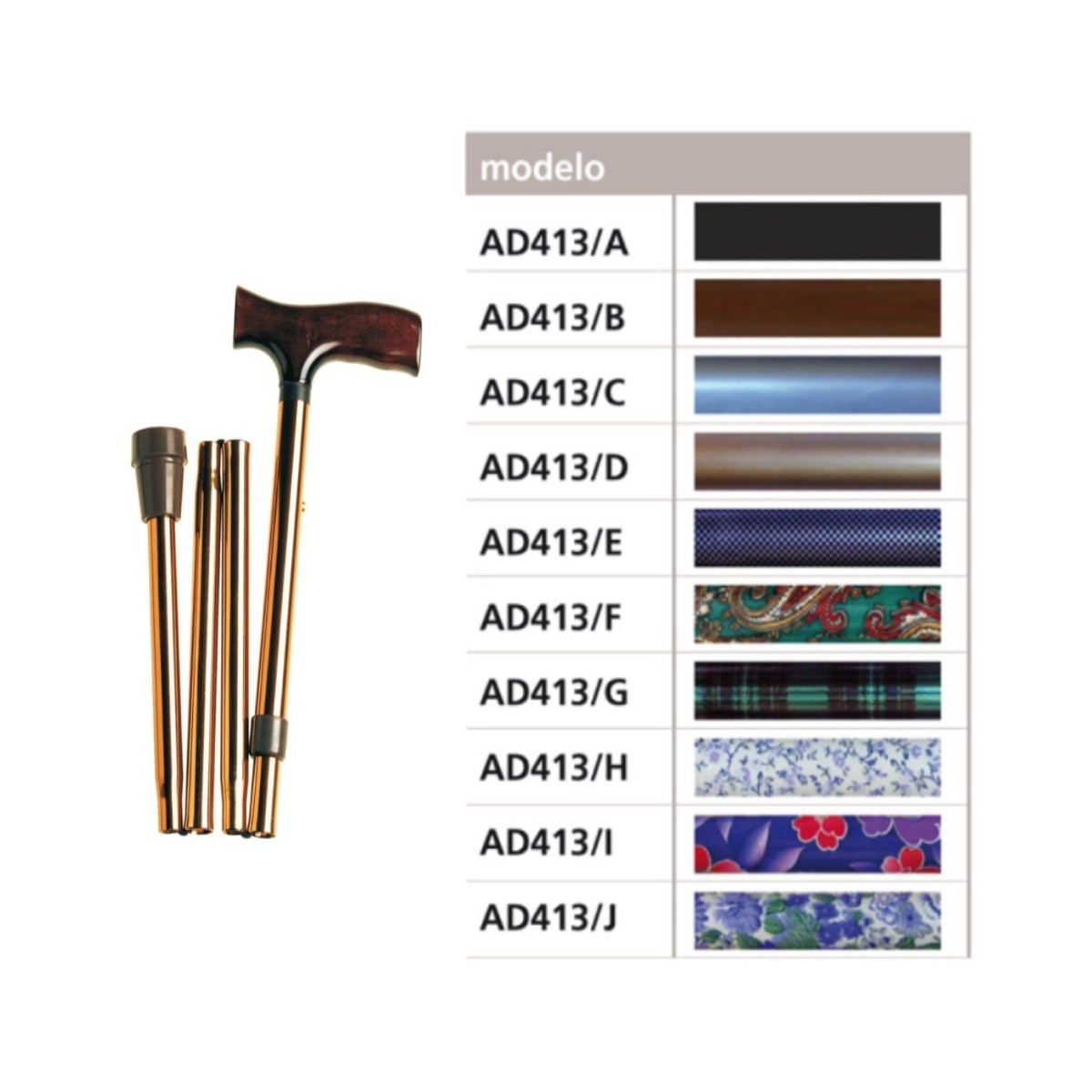 BASTONES PLEGABLES FASHION AD413