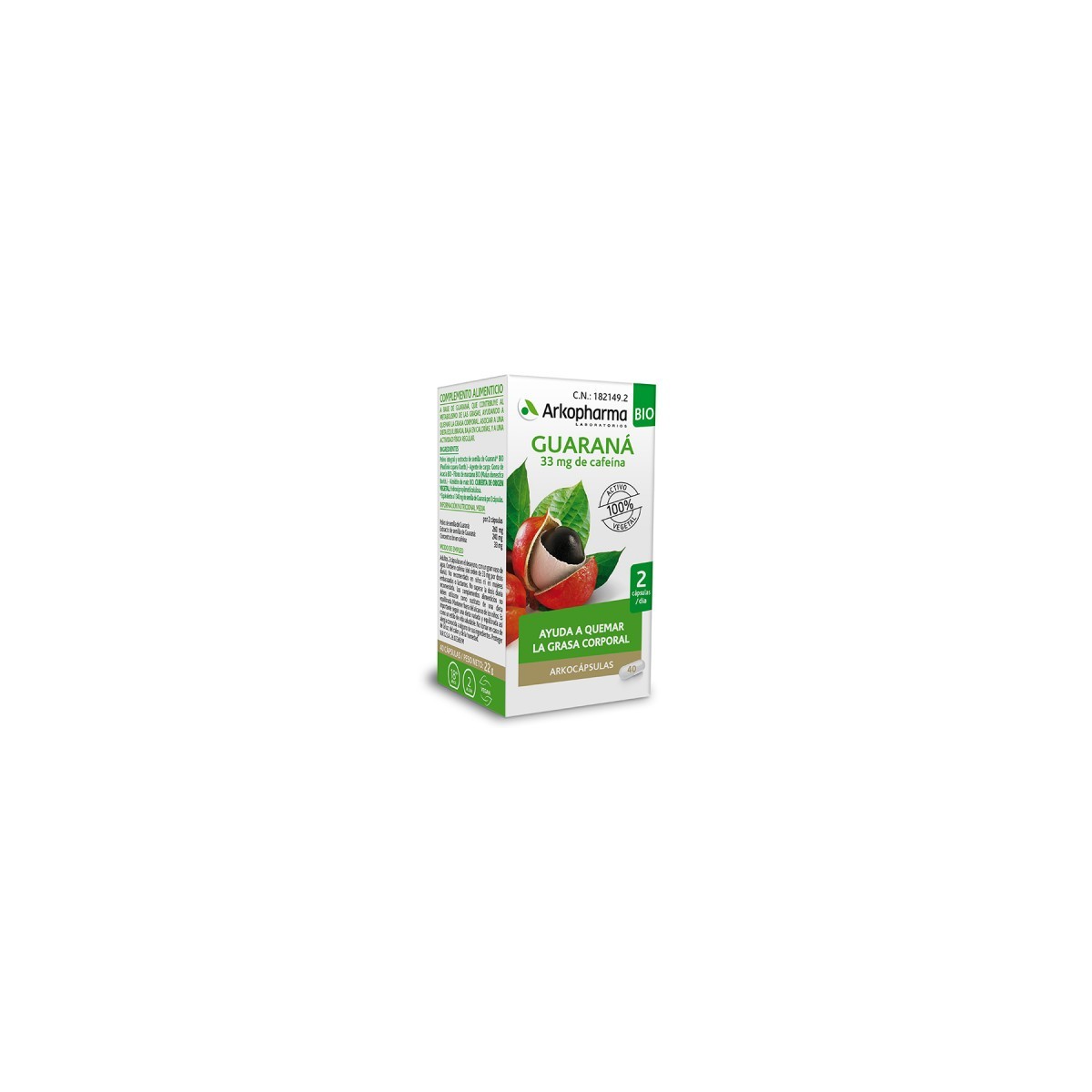 ARKOCÁPSULAS GUARANÁ BIO 80 CAPSULAS