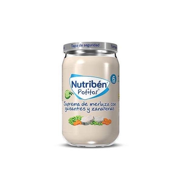 NUTRIBEN SUPREMA DE MERLUZA CON GUISANTES ZANAHORIAS 1...