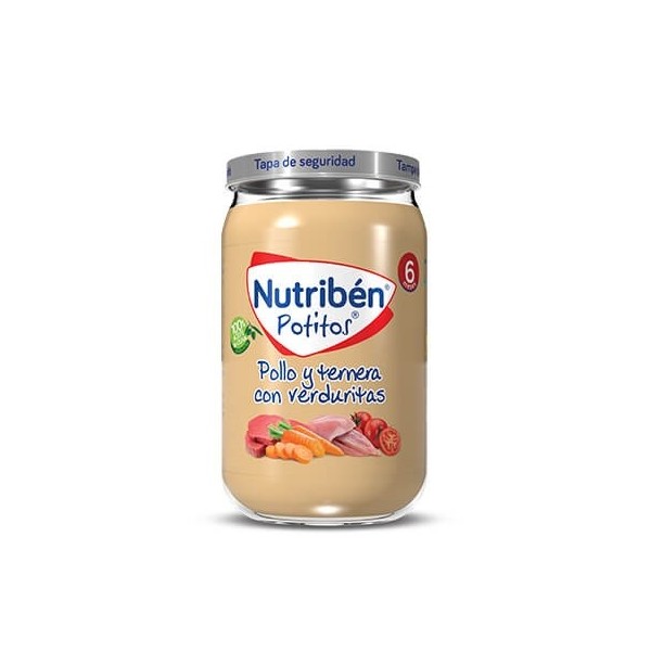 NUTRIBEN POLLO Y TERNERA CON VERDURITAS 1 POTITO 235 G