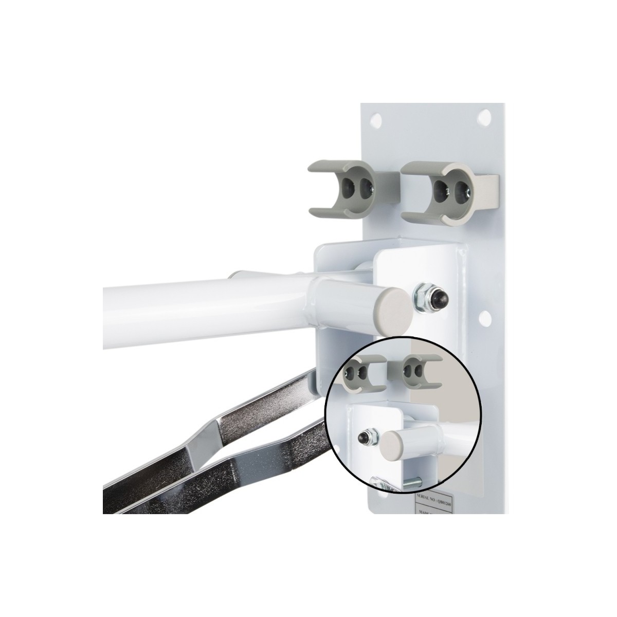 DOBLE BARRA ASIDERO ABATIBLE CON PATA REGULABLE...