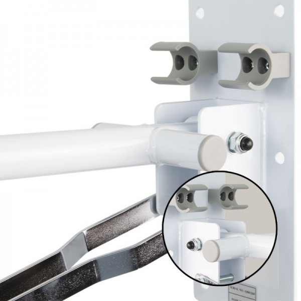 DOBLE BARRA ASIDERO ABATIBLE CON PATA REGULABLE EN ALTURA CIMBRA