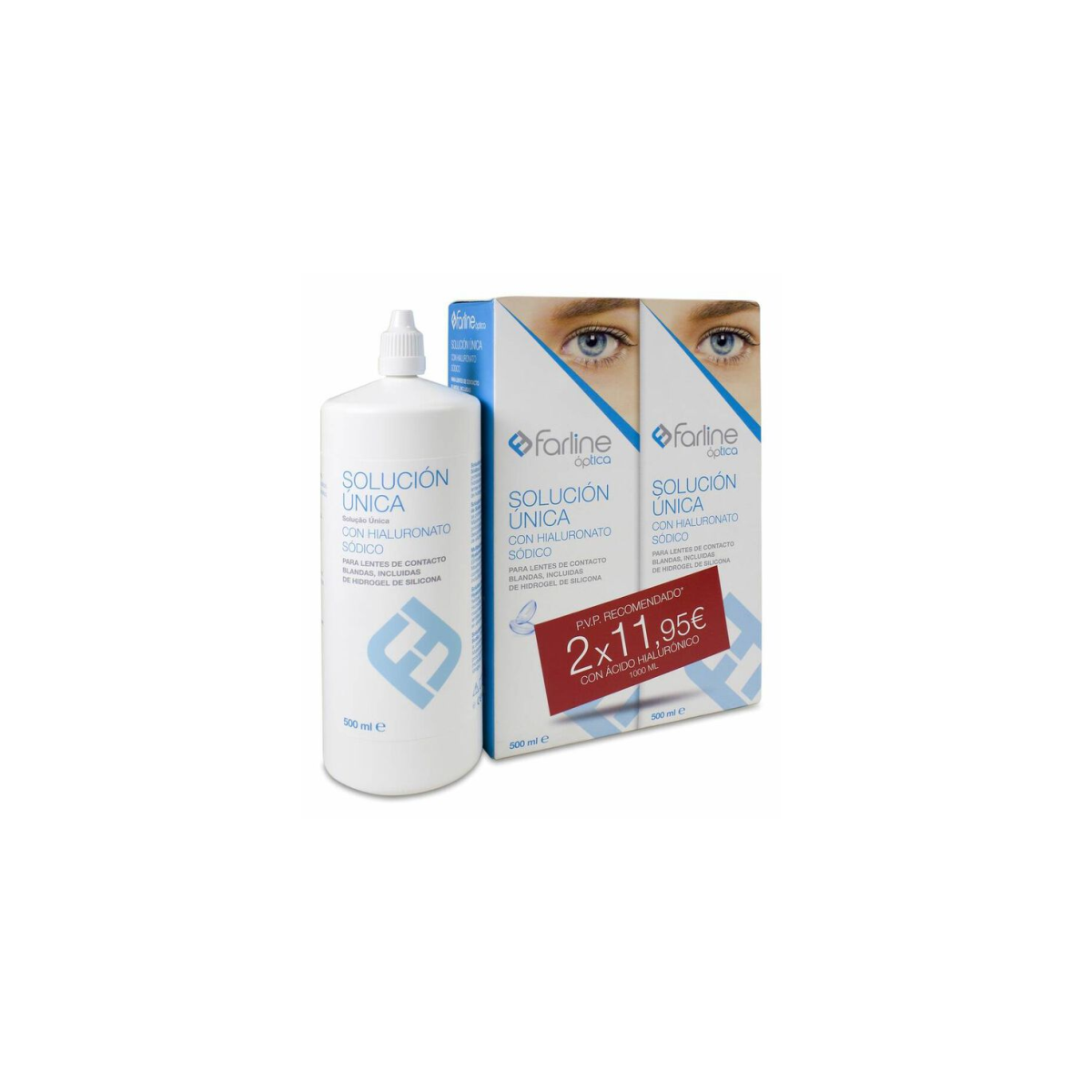 SOLUCIÓN ÚNICA FARLINE LENTILLAS 2x500 ml AH