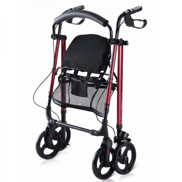 ROLLATOR CON FRENOS REGULABLE EN ALTURA GRANATE 22271