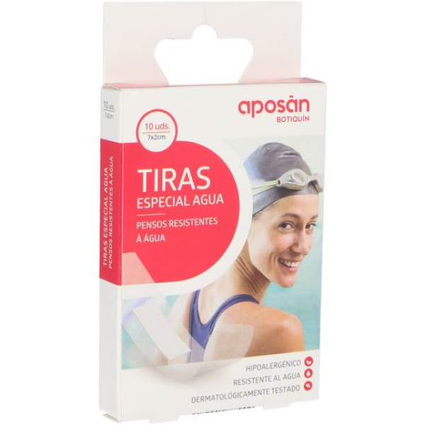 APOSAN APOSITO ESPECIAL AGUA ESTERIL 10 UNIDADES 7 CM X 2 CM