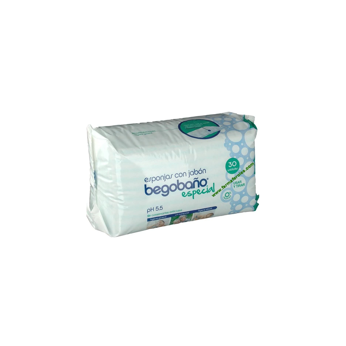 BEGOBAÑO ESPONJA ENJABONADA DESECHABLE 30 ESPONJA