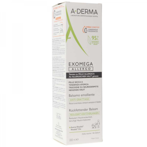 ADERMA EXOMEGA ALLERGO BALSAMO EMOLIENTE ANTIRASCADO 200 ML
