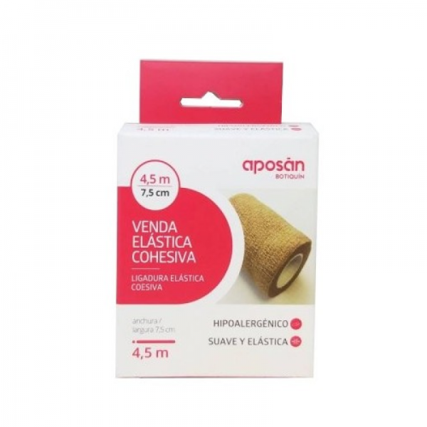 VENDA ELASTICA COHESIVA APOSAN BOTIQUIN 1 UNIDAD 4,5 M X...