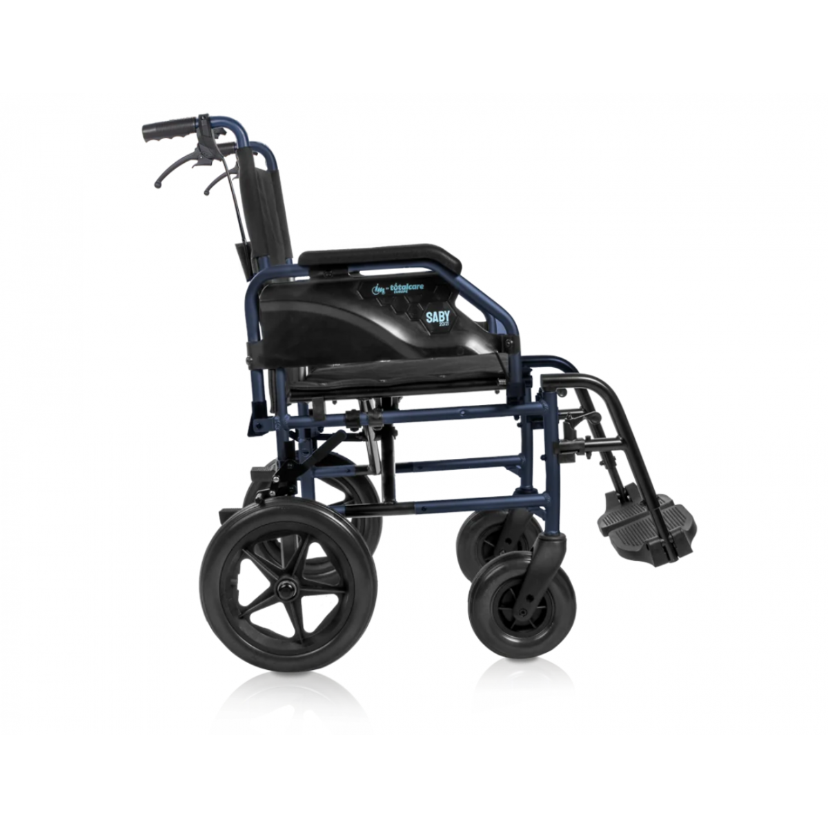 SILLA DE RUEDAS MANUAL DE ALUMINIO AZUL SABY30...