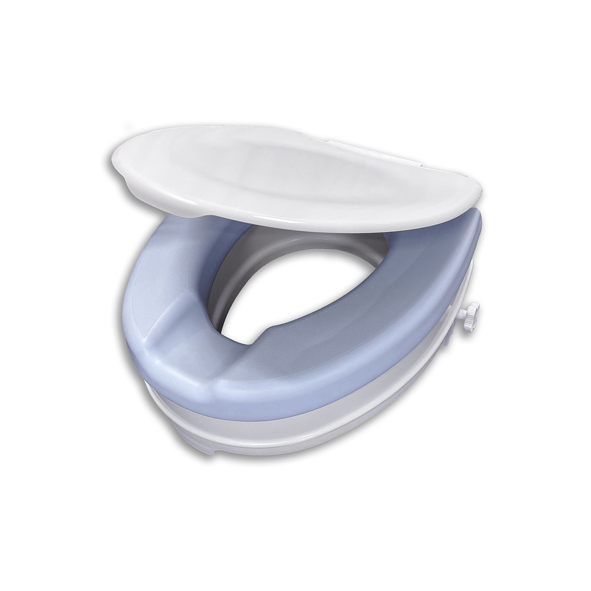 ASIENTO ELEVADOR WC BLANDO 10 CM CON TAPA...