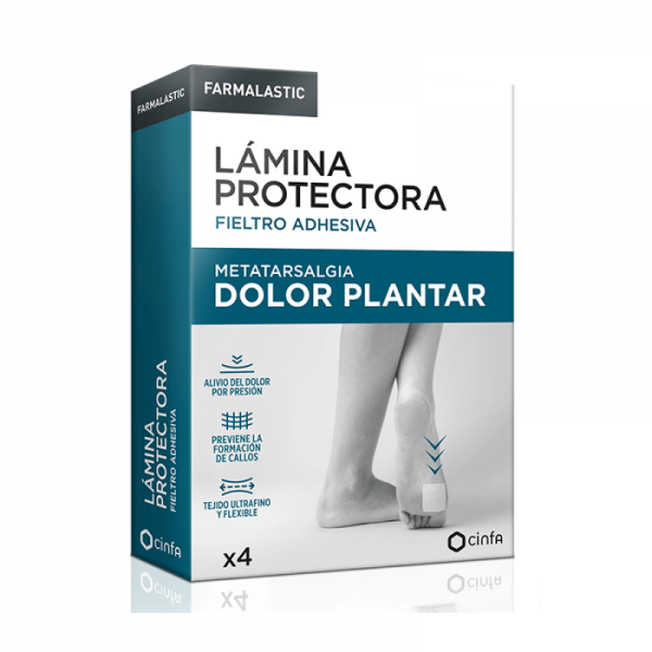 LAMINA PROTECTORA FIELTRO ADHESIVA FARMALASTIC 4 UNIDADES...
