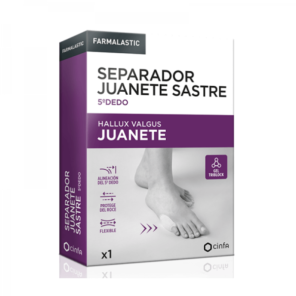 SEPARADOR JUANETE SASTRE 5º DEDO FARMALASTIC 1 UNIDAD...