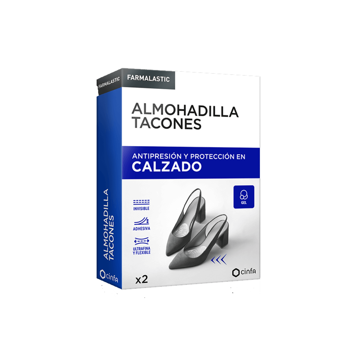ALMOHADILLA TACONES FARMALASTIC 2 UNIDADES...