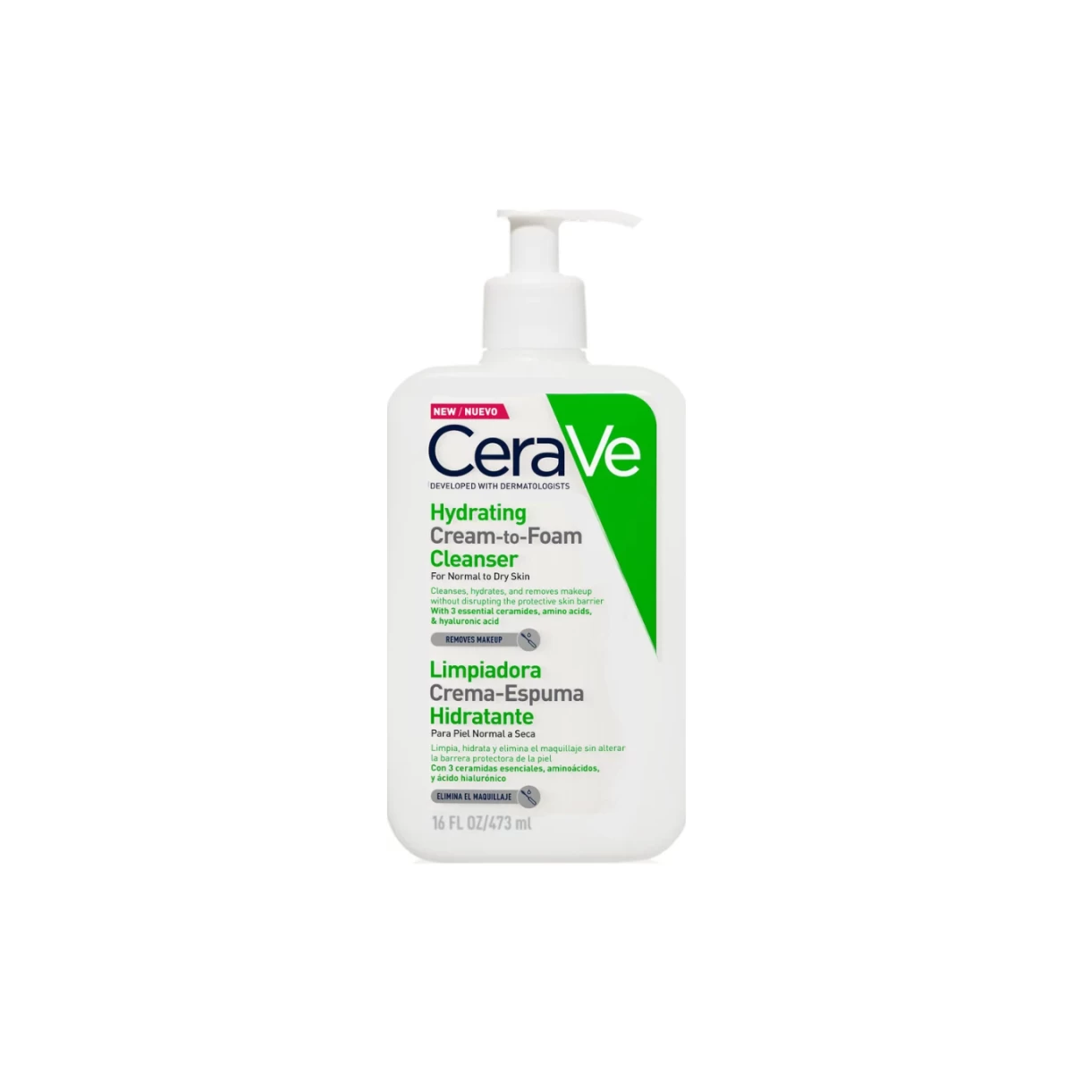 CERAVE LIMPIADORA CREMA ESPUMA HIDRATANTE 473 ML