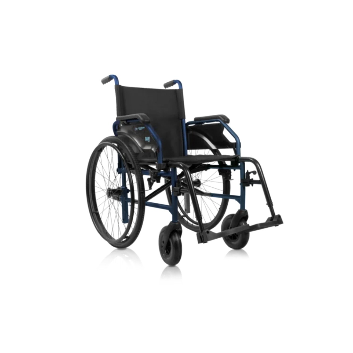 SILLA DE RUEDAS GRANDES ALUMINIO AZUL SABY31