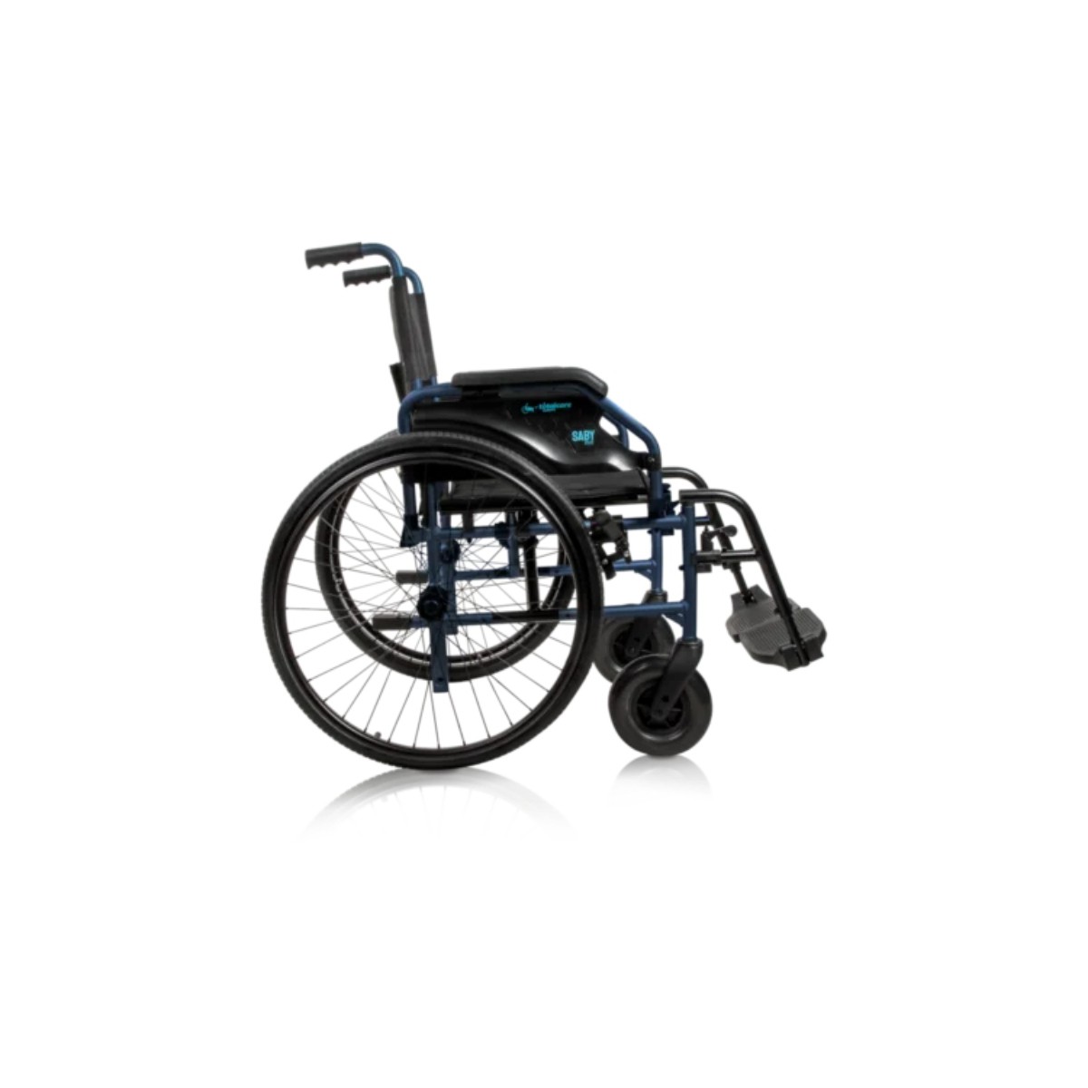 SILLA DE RUEDAS GRANDES ALUMINIO AZUL SABY31