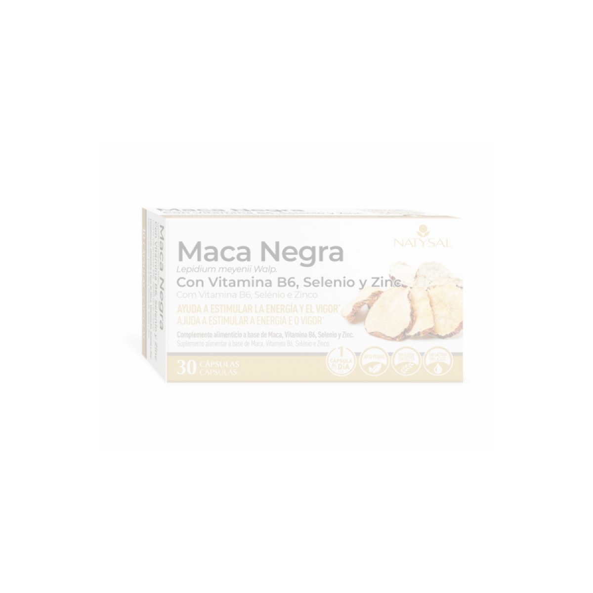MACA NEGRA CON VITAMINA B6 SELENIO Y ZINC 30...