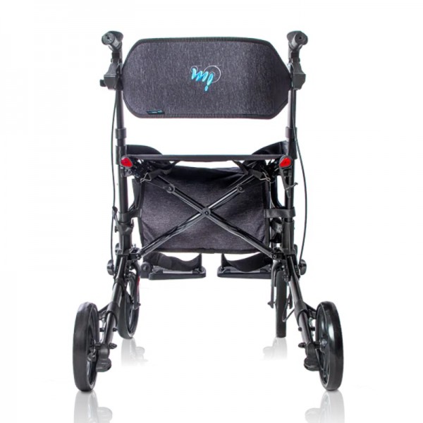 Andador y silla Magnum Plus de aluminio 2 en 1 con reposapiés -