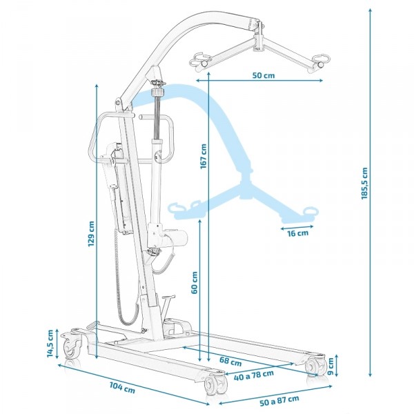 Grúa eléctrica Aúpa Mini 150 kg (arnés incluido)