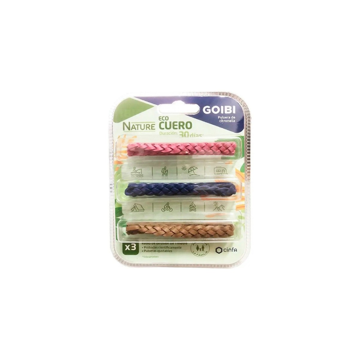 PACK 3uds PULSERAS DE CITRONELLA ANTIMOSQUITOS...