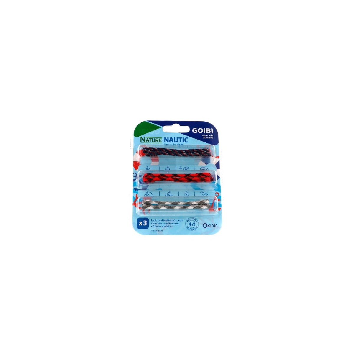 PACK 3uds PULSERAS DE CITRONELLA ANTIMOSQUITOS...