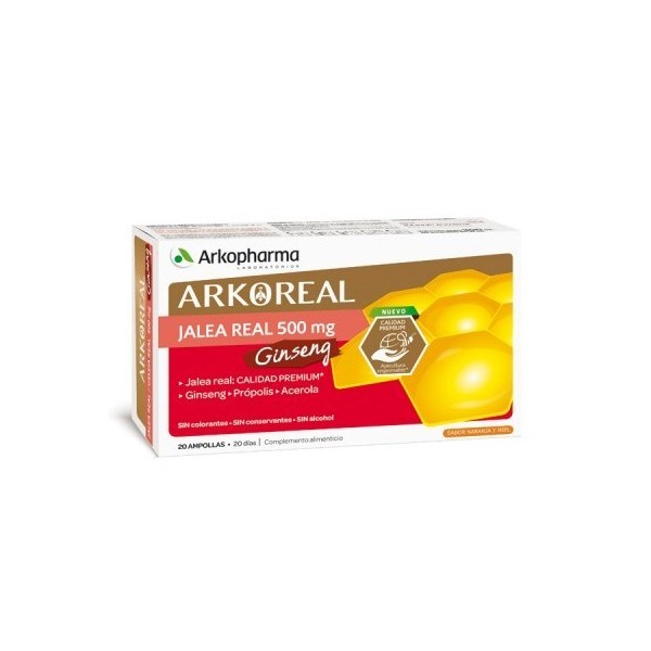 ARKOREAL JALEA REAL FRESCA  GINSENG 15 ML 20 AMPOLLAS