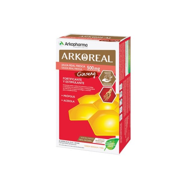 ARKOREAL JALEA REAL FRESCA  GINSENG 15 ML 20 AMPOLLAS