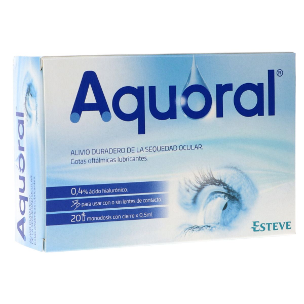 AQUORAL GOTAS OFTALMICAS LUBRICANTES MONODOSIS 05 ML 20 U