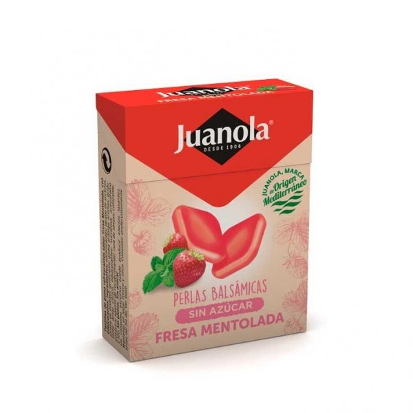 JUANOLA PERLAS SABOR FRESA MENTOLADA 25 G