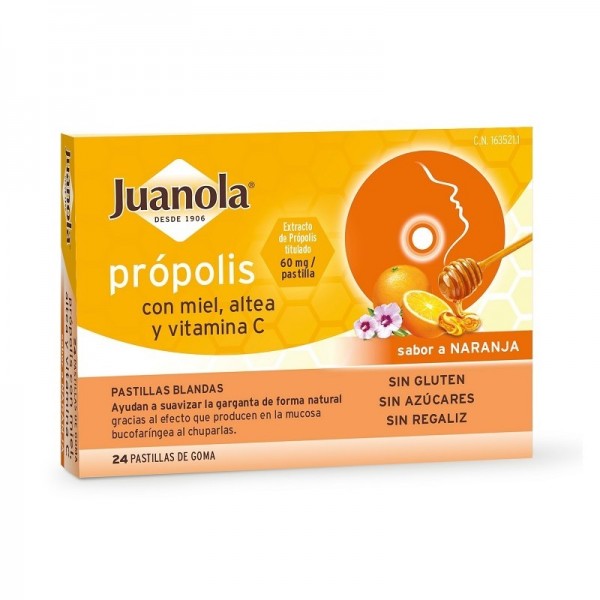 JUANOLA PROPOLIS NARANJA 24 PASTILLAS