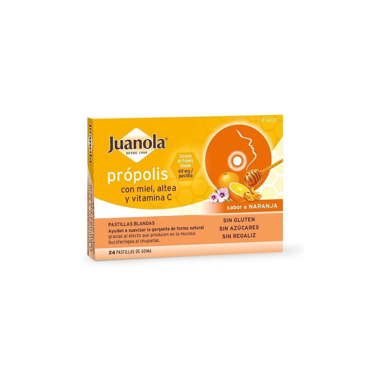 JUANOLA PROPOLIS NARANJA 24 PASTILLAS