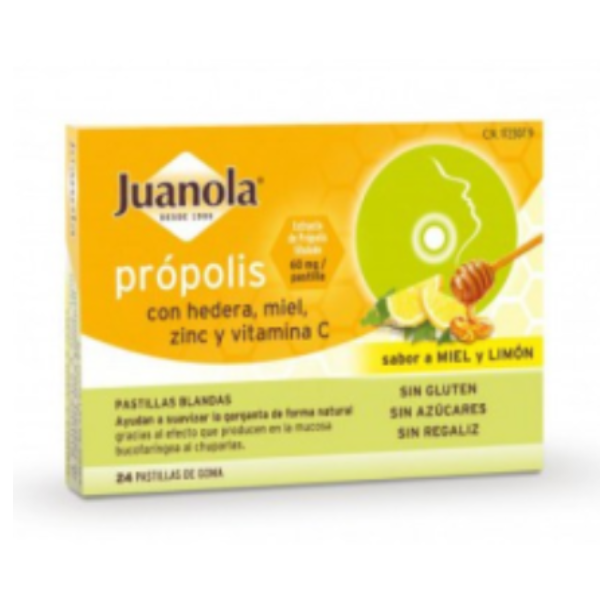 COMPRIMIDOS CON PRÓPOLIS E HIEDRA JUANAOLA 24 COMPRIMIDOS